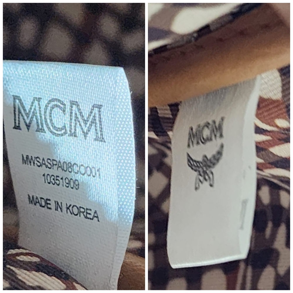 MCM Visetos Leather Pochette Cognac - Picture 4 of 12
